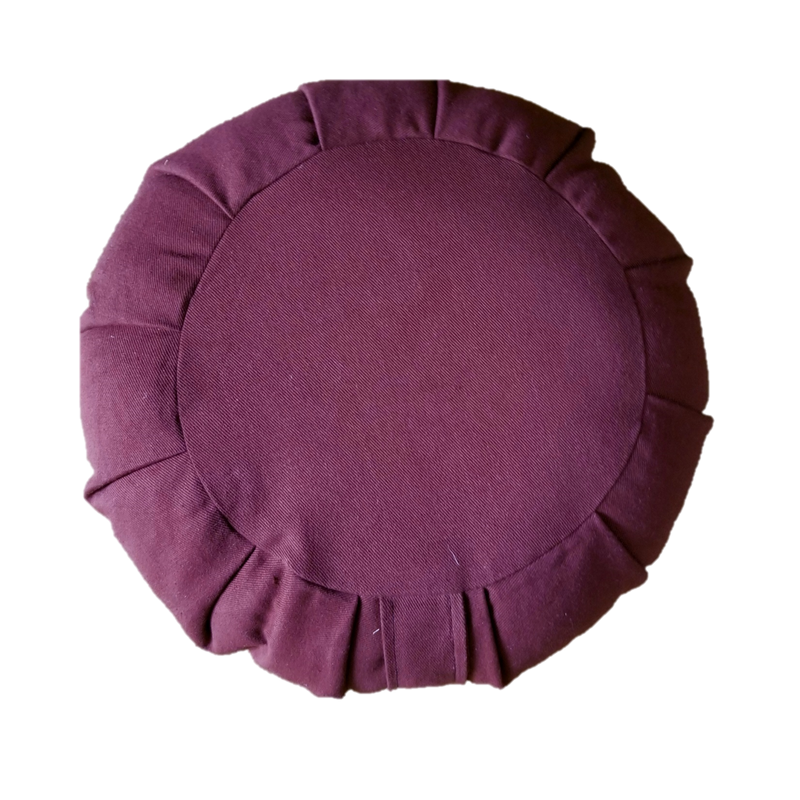 OMSutra Meditation Zafu Cushion - Organic Buckwheat Hull Fill, Durable Cotton Twill Fabric, Ideal for Home & Monastery Meditation Practice