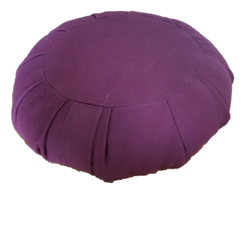 OMSutra Meditation Zafu Cushion - Organic Buckwheat Hull Fill, Durable Cotton Twill Fabric, Ideal for Home & Monastery Meditation Practice