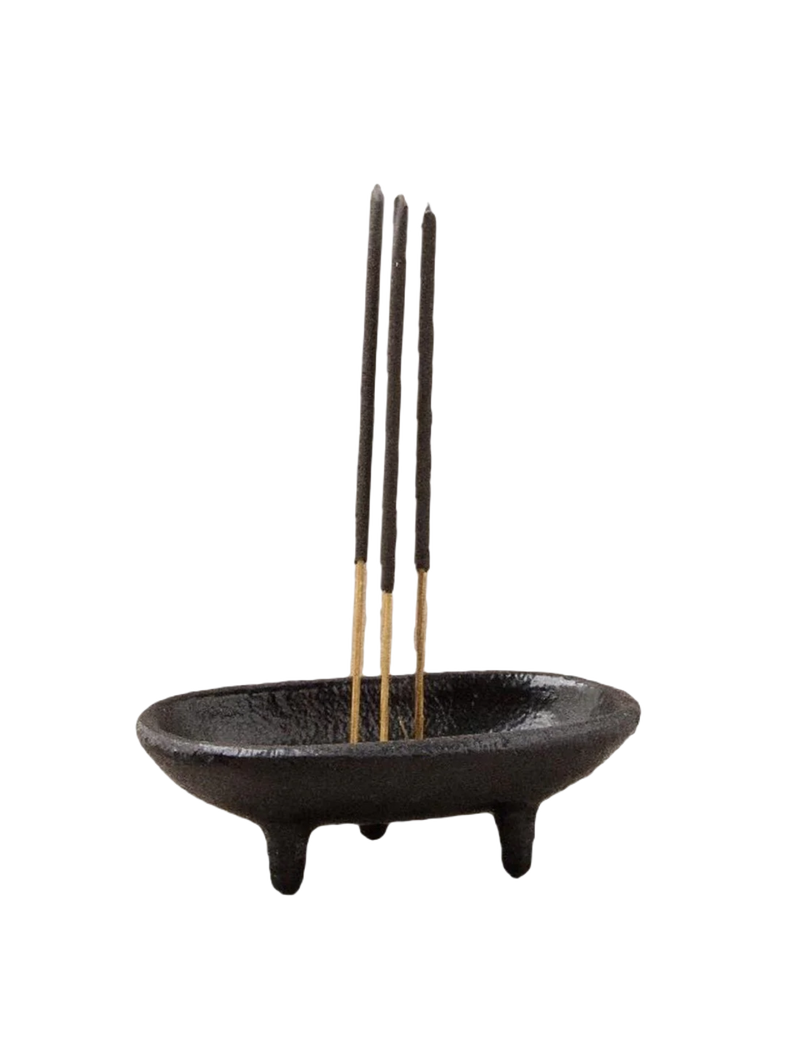 Black Cast Iron Incense Smudge Pot - Enhance Meditation & Relaxation Rituals