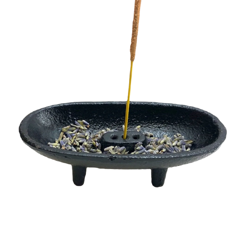 Black Cast Iron Incense Smudge Pot - Enhance Meditation & Relaxation Rituals