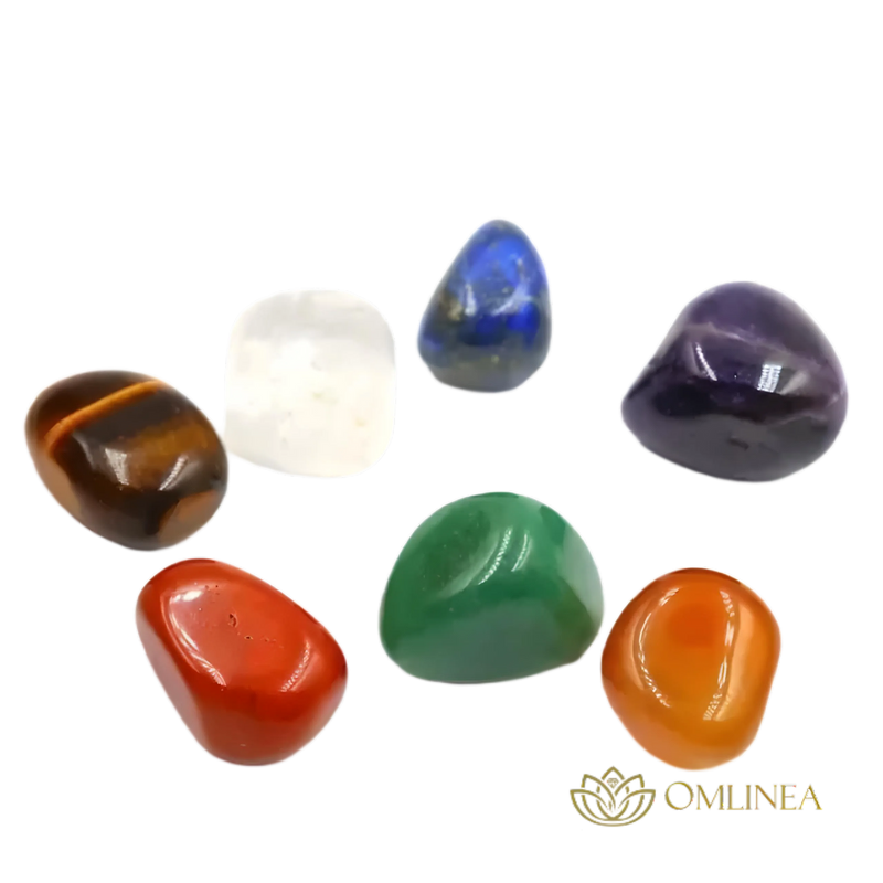 7 Chakra Set Natural Stones Reiki Healing Crystals Necklace