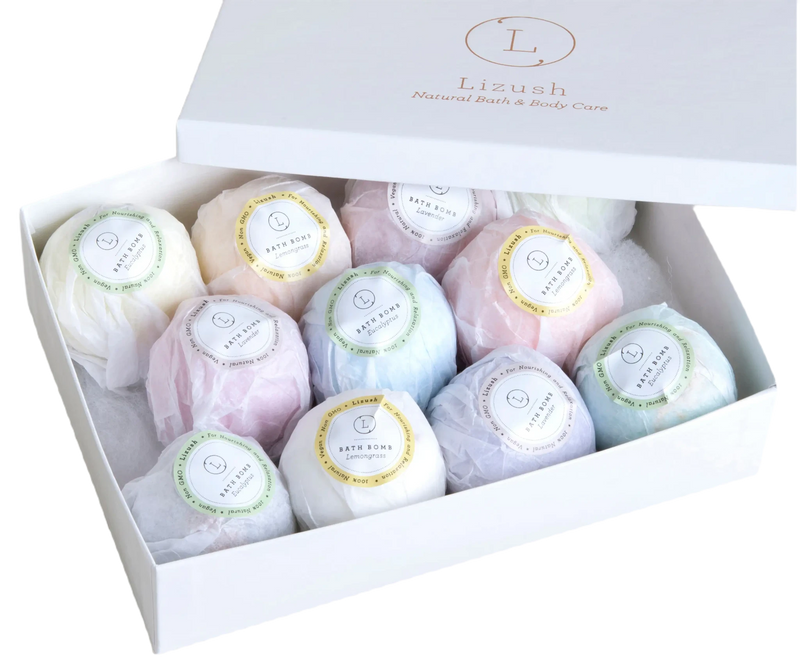 11 Bath Bombs Gift Box +  one Free Bomb to make 12 !! - Omlinea  