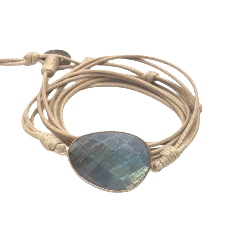 Rope Wrap Bracelet Natural Stones - Omlinea  