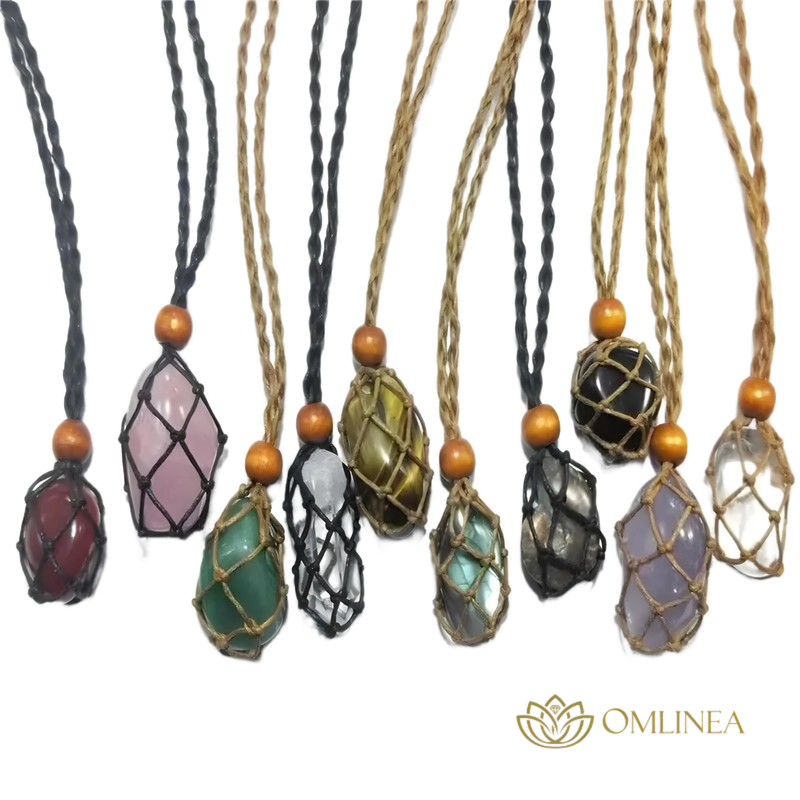 7 Chakra Set Natural Stones Reiki Healing Crystals Necklace