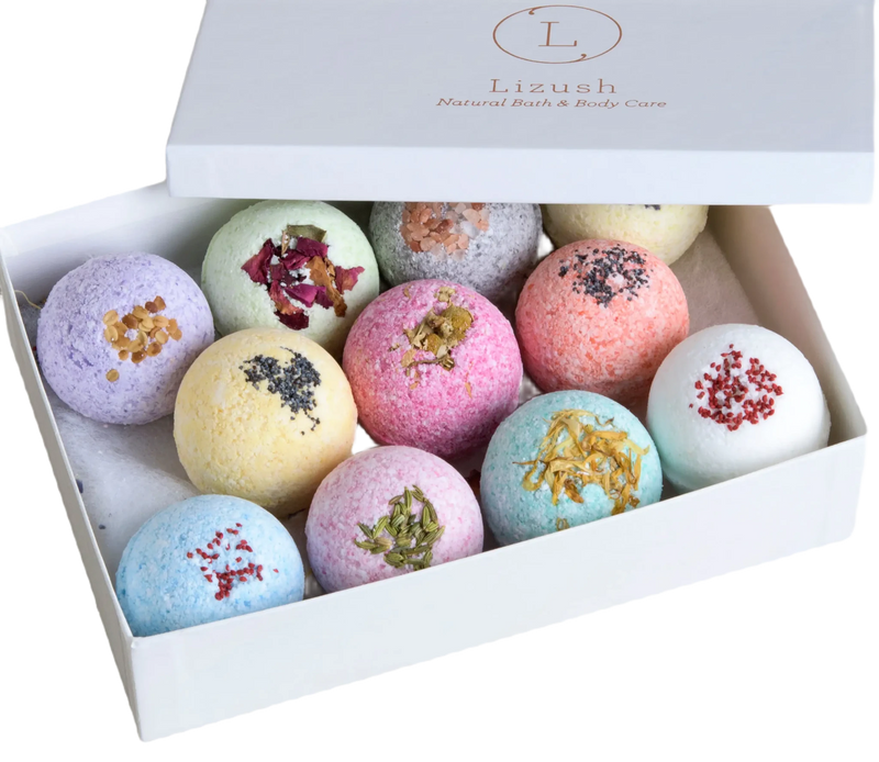 11 Bath Bombs Gift Box +  one Free Bomb to make 12 !! - Omlinea  